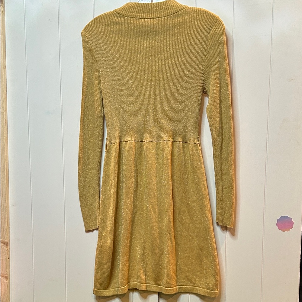 FP Movement by Free People Gold Knit Mini Dress - Picture 3 of 6